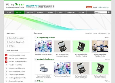 The iGrayGreen Green Foreign Trade Product English Enterprise Template CMS System